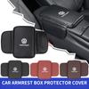 T23-Car Armrest Cover Central Box Mat Storage Protection Pad Accessories For Volkswagen VW T5 Amarok 2013 Tiguan Golf 4 5 6 7
