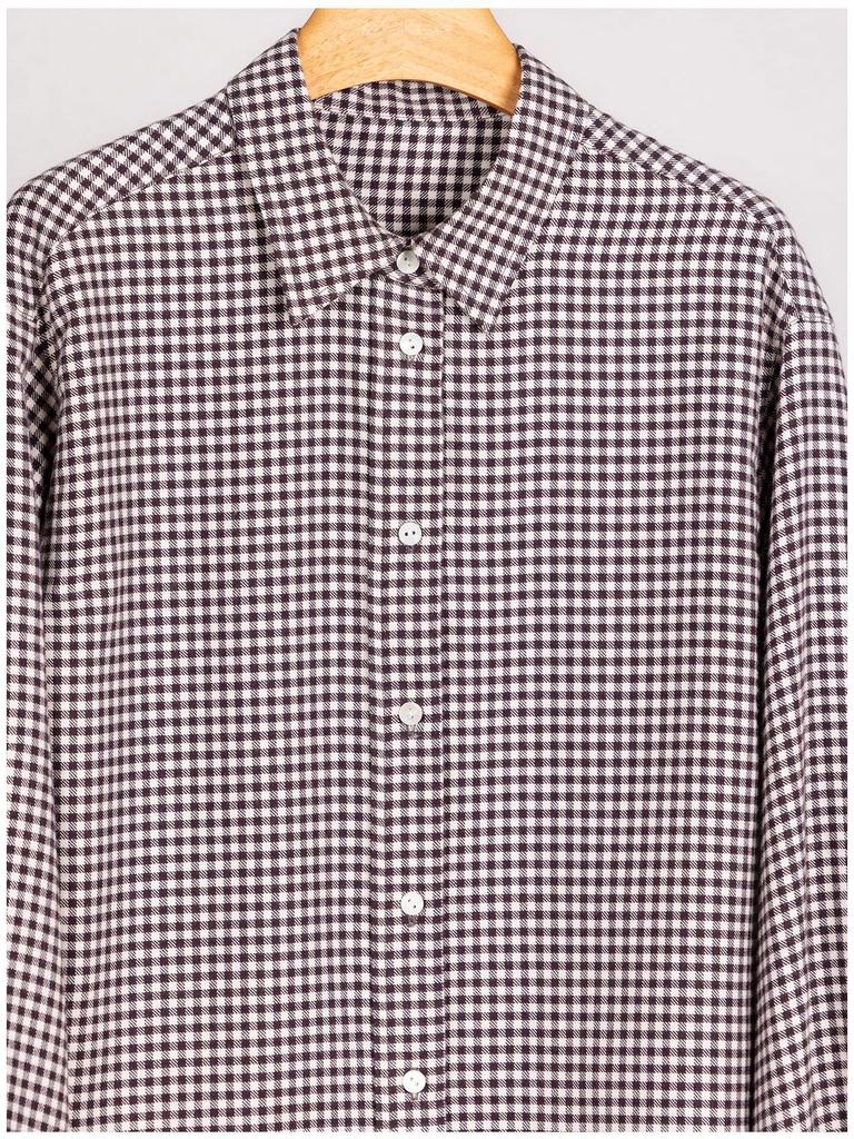 2025 New Women's Korean-Style Plaid Brushed Shirt - Loose Fit