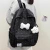 Schoolbag cute schoolbag small fresh bag girl heart polka dot bow backpack versatile high value flash student backpack