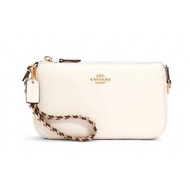 Coach Nolita 19 Lock Stitch Leather Mahjong Bag Women Handbag White C4233-IMSUT Basic Set (Bag+Dust Bag)