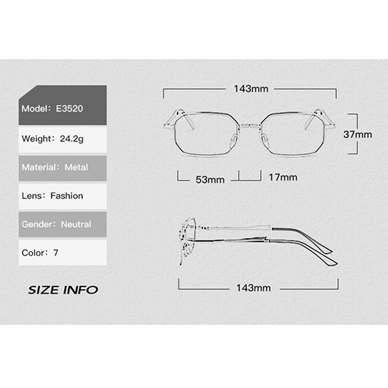 Narrow Sunglasses for Men Fashion Rectangle for Women Metal Luxury Brand Classic Sun Glasses