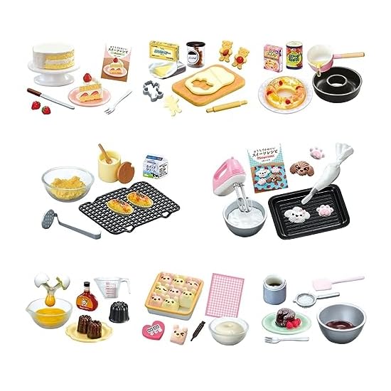 Re-Ment Petit Sample Series: Cute Sweets Recipes at Home, BOX Product, 8 Types Total, 8 Pieces Inclu