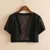 Women's Airy Lace Cardigan: Short Mesh Shawl & Lightweight Chiffon Sun Protection
