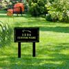 Personalized Metal Location Marker with Spike - Custom House Number Plate for Outdoor, Garden, Yard - Durable, Battery-Free - Great Gift