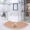 Curved Bath Mat Fan Shaped Foot Rug Bathroom Carpet Thick Floor Mat Environment Friendly Washable Non Slip Bath Rug 40x75cm