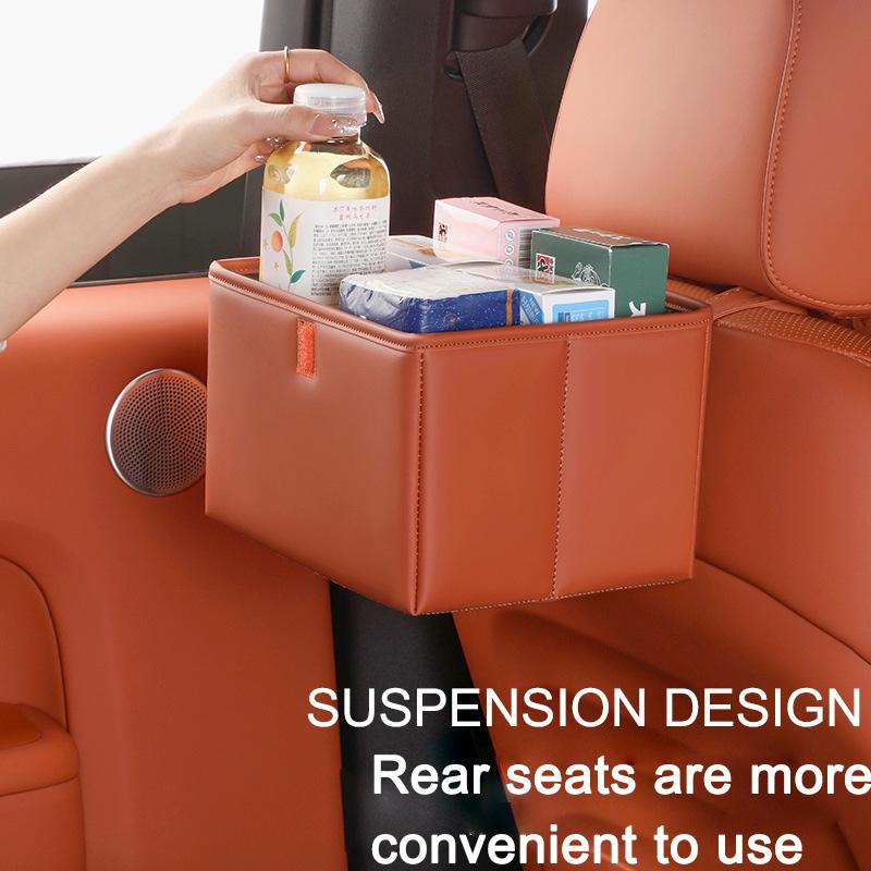 Multi-Functional Foldable Storage Box for Car Interior Car Rear Seat Storage Trash Can Organizer for Car Accessories Supplies
