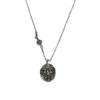 Tai Chi Bagua Silver Coin Pendant Necklace - Layered Auspicious Sweater Chain