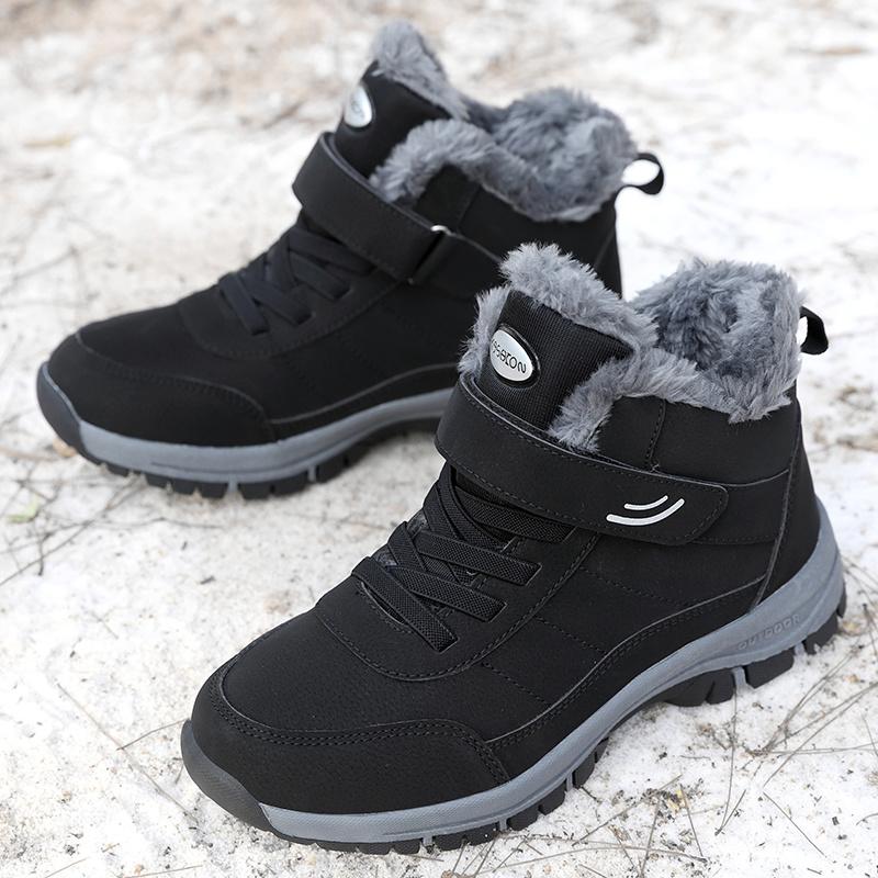 Boots Men's Women Slip On Winter Shoes For Men Waterproof Ankle Boots Winter Boots Male Snow Botines Black Botas Femininas