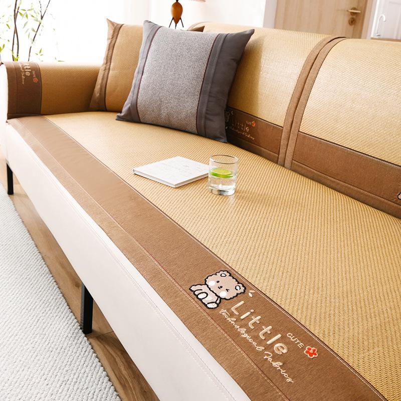 Rattan Mat Summer Sofa Cushion Summer Sofa Cool Cushion Non-Slip Sofa Mat Cover  New Ice Silk Cover