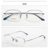 M6719S Retro Semi-Rimless Pure Titanium Eyeglass Frame for Men & Women, Prescription-Friendly for Myopia