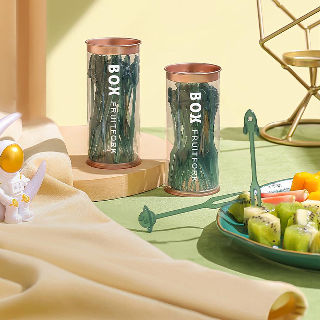 Pack of 36 Fruit Forks Dining Bar Cake Dessert Picks Reusable Washable Lunch Party Cutlery Buffet Tableware with Holder