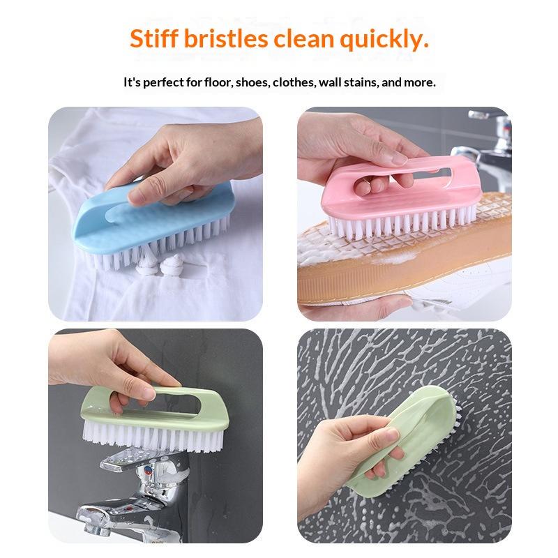 Scheuerbürste mit harten Borsten, Scheuerbürste für Wäsche, Kleidung, Schuhe, tragbare Handreinigungsbürste aus Kunststoff für Küche und Bad