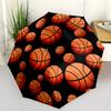 Sports Basketball King Folding Umbrella Auto-Open Design 8 Iron Ribs Plastic Handle Foldable Sunshade Perfect Christmas Gifts