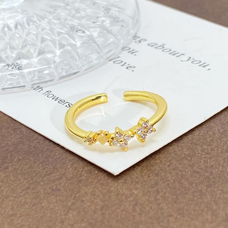 Blind Box Medieval Vintage Gold Niche Retro High-End Open Ring Color Treasure Light Luxury Ring Woman