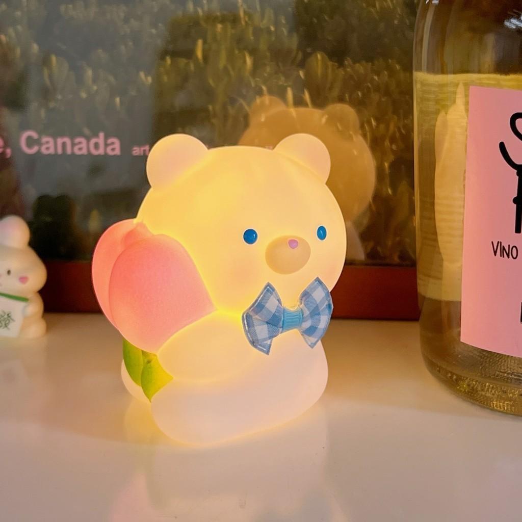 Warm Lamp Night Light Battery Powered Cartoon Cute Rabbit And Bear Shaped