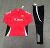 Manchester United Football Suit Custom Autumn And Winter Long-Sleeved Half-Pull Pre-Game Warm-Up Children'S Short-Sleeved Training Suit