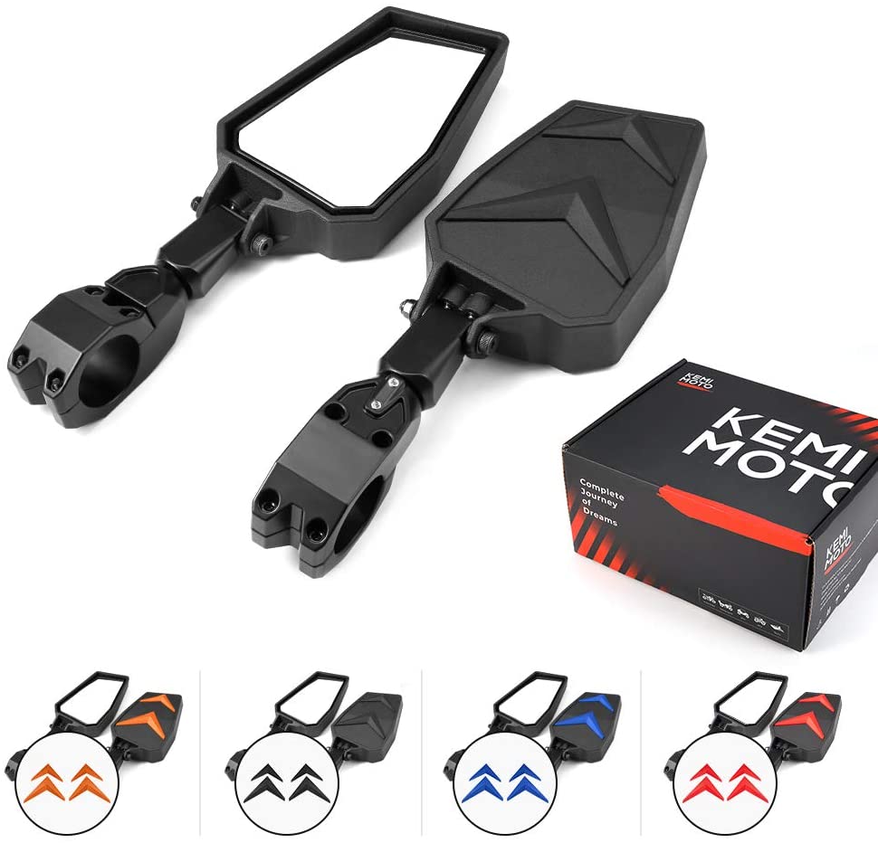 UTV 1.75" 1.875" 2" Adjustable Rear View Side Mirrors Compatible with Polaris Ranger RZR XP 1000 900 800 for Can-am Maverick x3