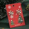 Christmas New Earrings Women's Diamond Pearl Snowflake Stud Earrings Alloy Rhinestone Earrings Jewelry