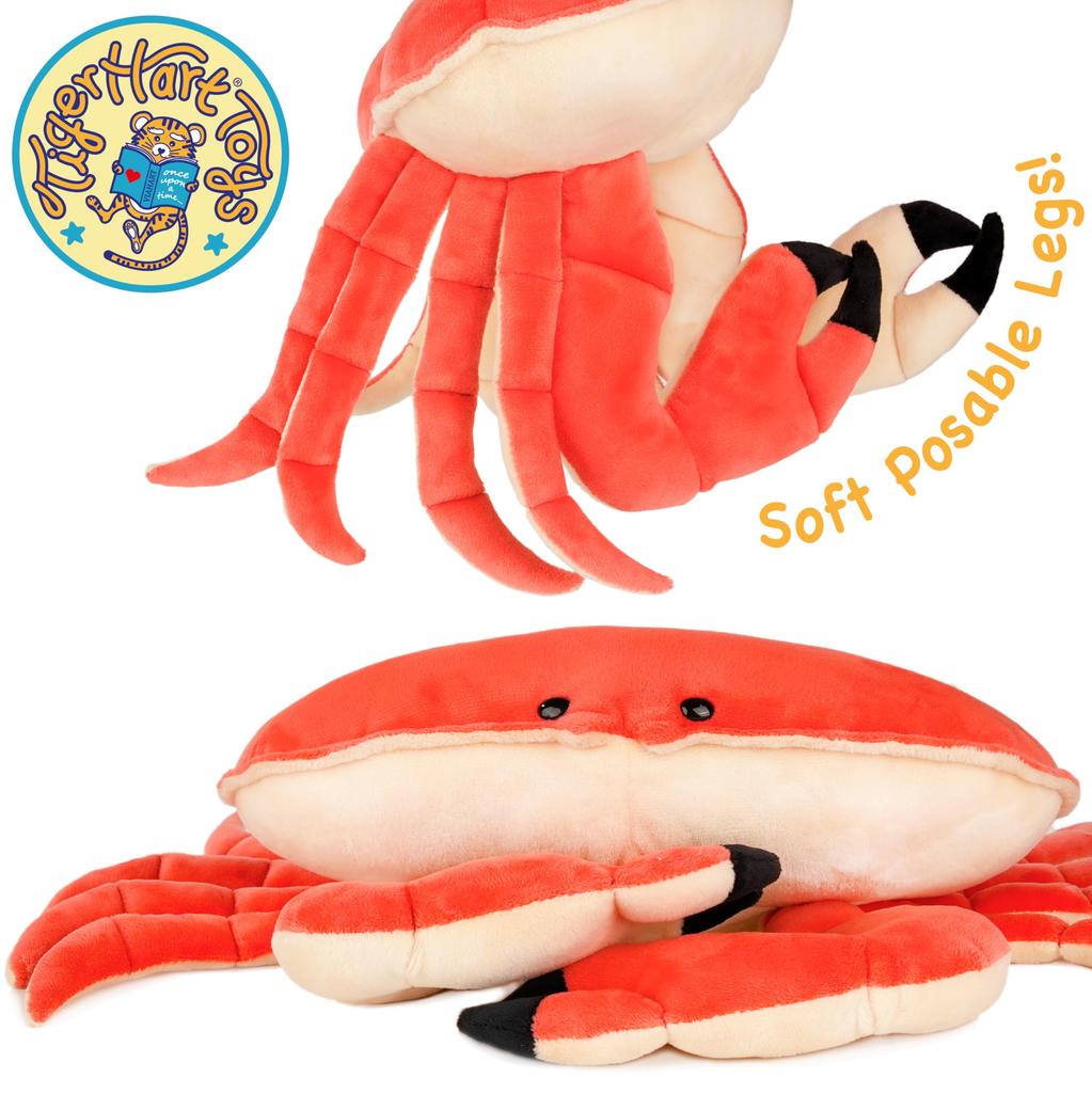 TigerHart Cora The Crab Stuffed Animal - 19-inch