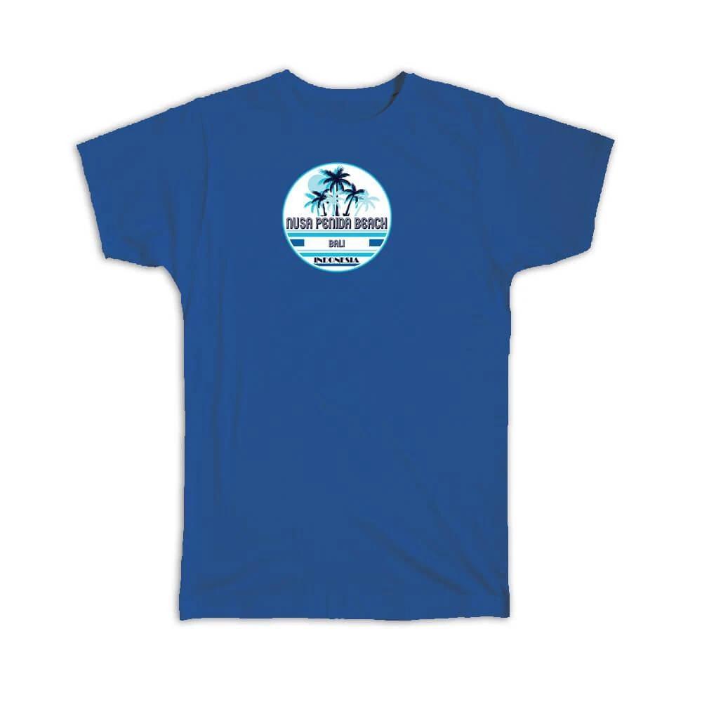 Gift T-Shirt : Nusa Penida Beach Bali Indonesia Palms blue XL