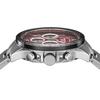Angel Clover Men's Watch, Angel Clover TIME CRAFT SOLAR, Solar Battery, 10 ATM Water Resistant, Mineral Glass, Red Dial, Stainless Steel, NTCS44SBRE,