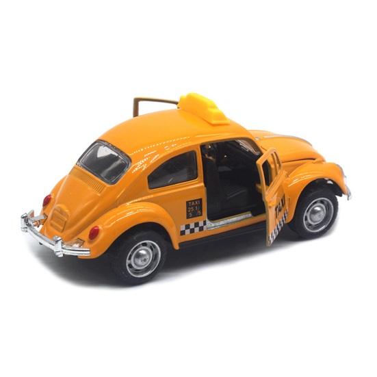 Miniatyr Simulering Bak Bilmodell Diecast Legering Trekk Taxi Leke med Åpningsdør 0,06388888888888889 Skala Retro Bil