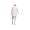 Adidas Solid Color Polo Button Short Sleeve Dress Women Dresses White HA0216