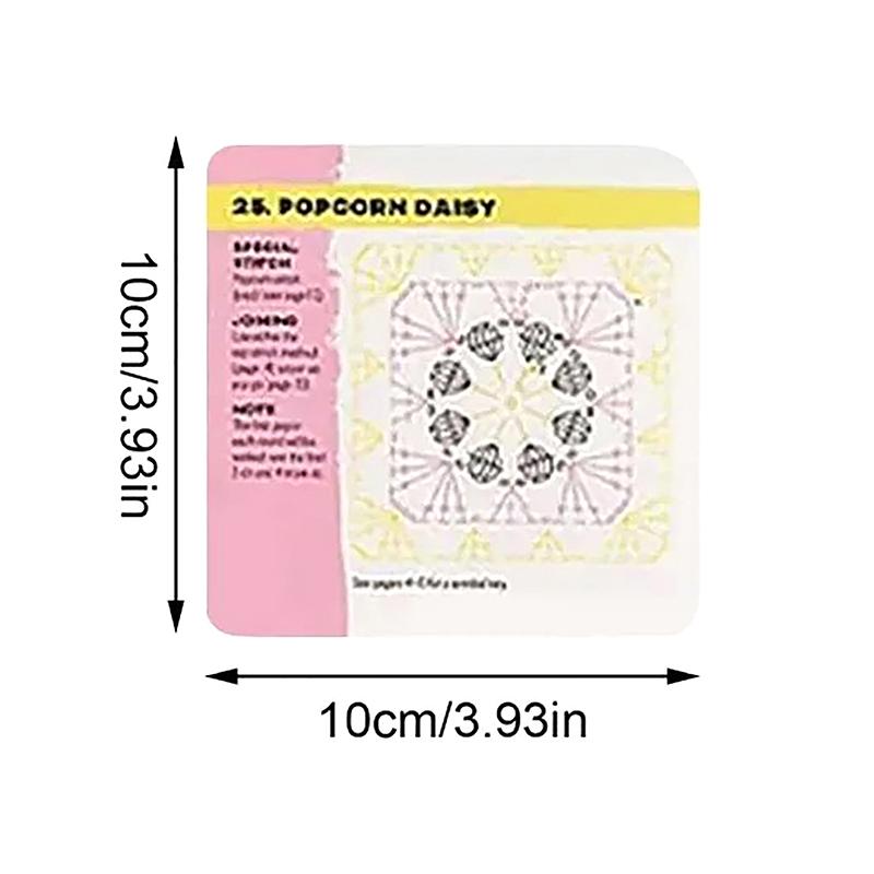 50Pcs/Box Mix Match Design The Granny Square Card Decks Knitting Kit For Adults Diy Grandma Knitted Pattern Set