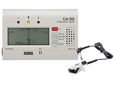 KORG Chromatisches Stimmgerät Kontaktmikrofon-Set CA-50 + CM-300-WHBK