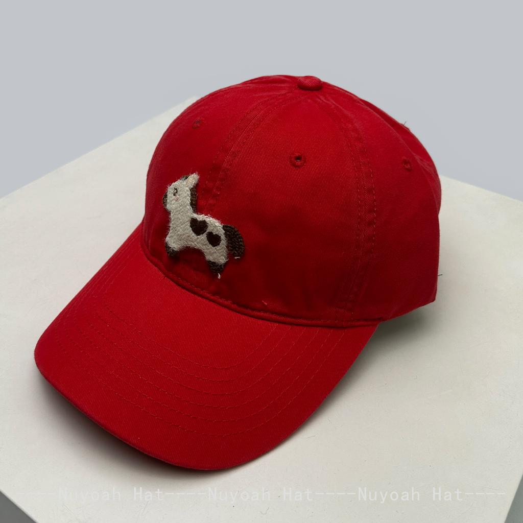 New Unisex Korean Cute Little Horse Baseball Hats Sunshade Cartoon Versatile Simple Peaked Caps Casual Fashion Preppy Style Ins