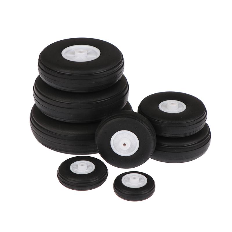2Pcs High Elastic PU Rubber Wheel Diameter 1/1.25/1.5/1.75/2/2.25/2.5/2.75 Inch For RC Fixed-Wing Airplane Model DIY Tires