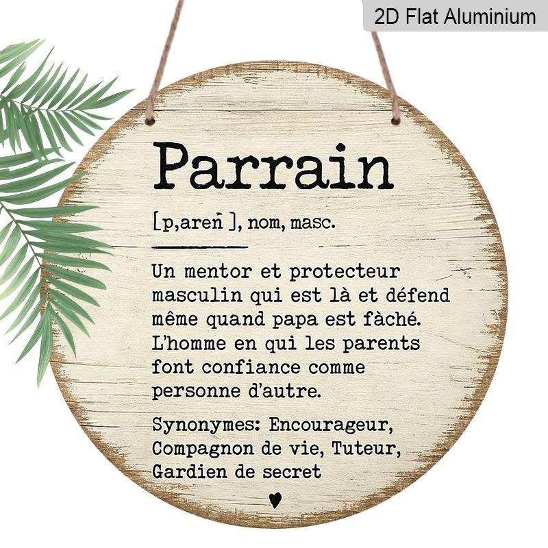 

2D Flat, Retro-style, High-end Round Aluminum Wall Decoration, Available in Various Sizes, Printed with Quotes From The Godfather. Suitable for 20*20cm