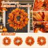 50cm Artificial Maple Leaf Wreath with Realistic Autumn Foliage for Front Door Seasonal Home Wall Decor Indoor Outdoor