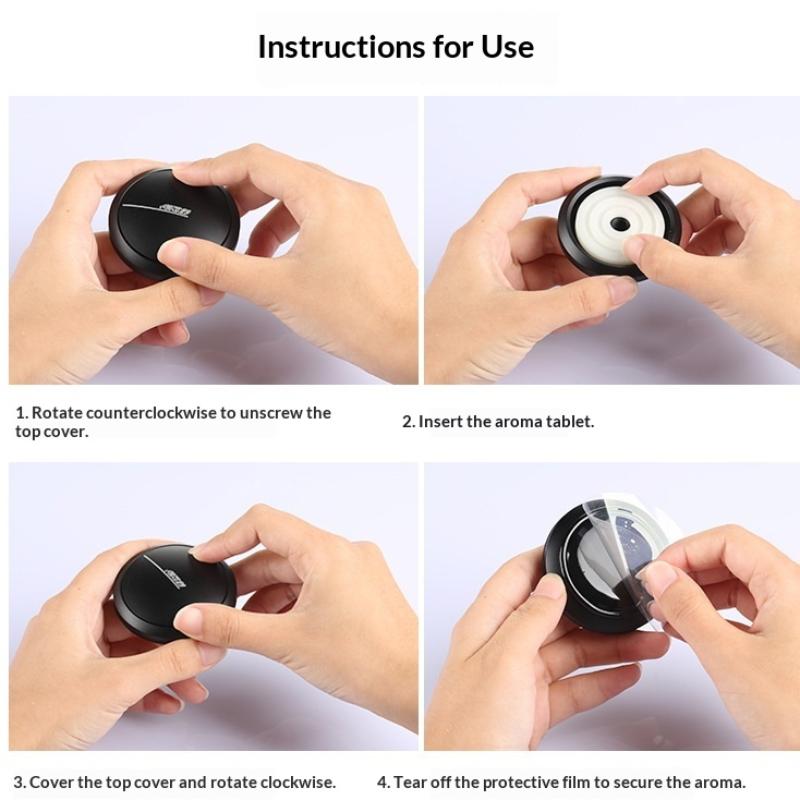 5Pcs Car Air Freshener Refill Round Car Air Vent Clip Fragrance Diffuser Replacement Pad Solid Perfume Fragrance Refill Tablets