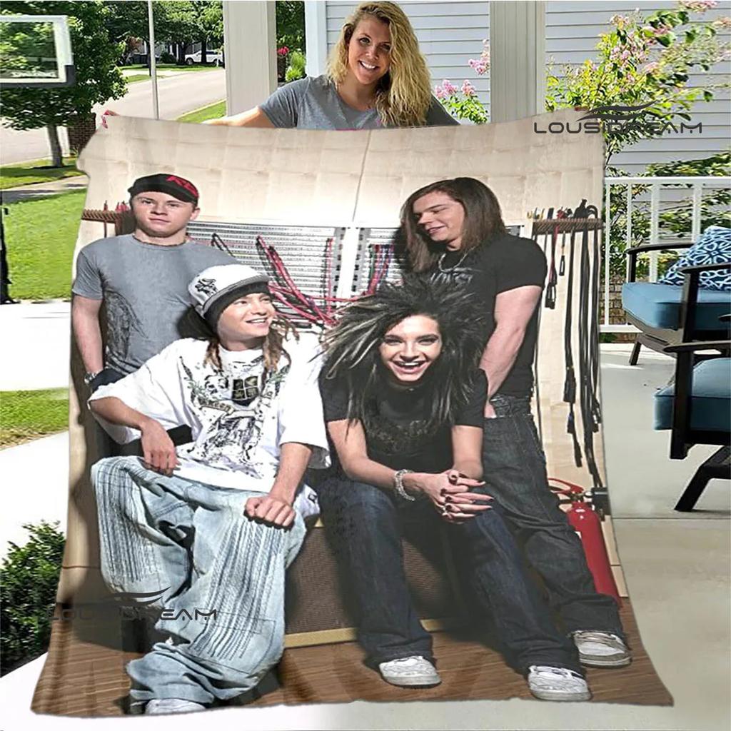 Dětská přikrývka s potiskem kapely Tokio Hotel Dětská Hřejivá přikrývka Flanel Měkká útulná deka Rozkládací pohovka Deka Cestovní deka Dárek k narozeninám