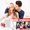 Heart Shape Acrylic Plaque Valentine's Day Gift Love Quote Keepsake for Wife Husband Couples Romantic Home Ornament