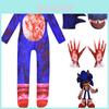 Dětský Cosplay Kostým Jumpsuit Sonic The Hedgehog Perfektní Na Halloween A Večírky