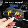 Kohlefaser Auto-Getränkeuntersetzer Rutschfeste Wassernapfhalter-Einsatzmatte für Abarth Fiat Grande Punto Tipo Stilo Ducato Palio 500x