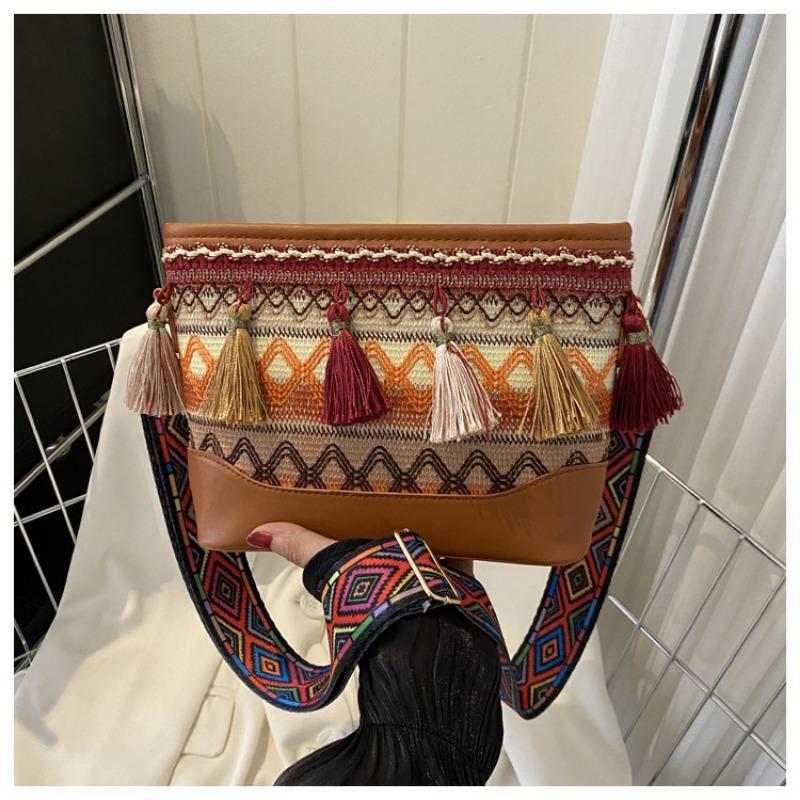 Fashionable Simple and Ethnic Style Women's Single-shoulder Bag Fashionable and Trendy Su Crossbody Bag