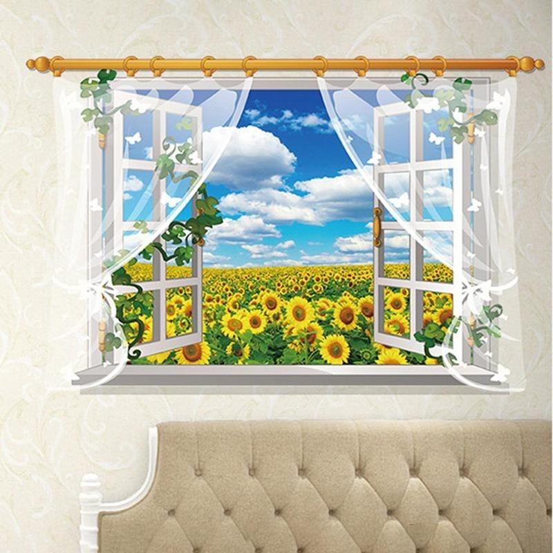 Waterfall Kid Room 3d Window Decal Removable Wall Stickers Home Decor Art Mural