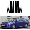 Postes de Pilar 8 Peças Compatíveis com Toyota Prius 2016 2017 2018 2019 2020 2021 2022 Postes de Pilar Preto Brilhante Decoração de Porta Cobertura de Coluna de Janela BC Acabamento