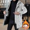 JEEP SPIRIT Men's Mid-Length Hooded Down Jacket