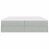 Storage Bed with Mattress Light Grey 180 x 200 cm Velvet