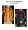 Women's 100% Wool Stand Collar Seamless Cardigan - Loose Knit Long Sleeve Cashmere Coat for Autumn/Winter