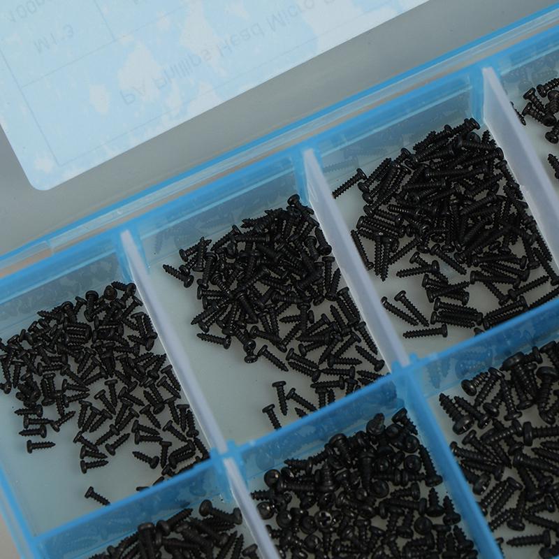 1000 Teile/satz M1 M1.2 M1.4 M1.7 Mix Pa Kopf Micro Schrauben Rundkopf