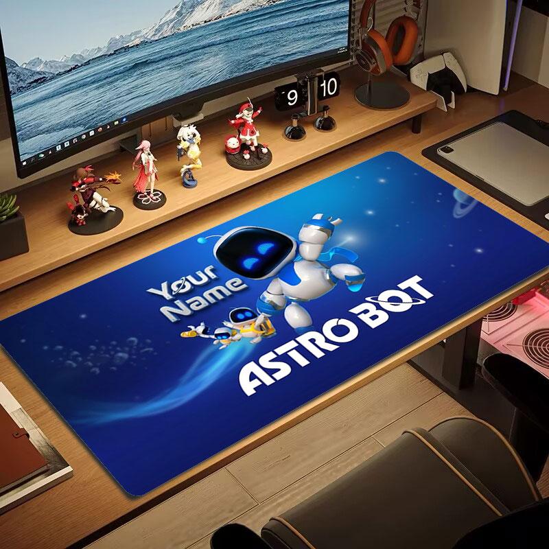 ASTRO BOT Custom Name Large Size Mouse Pad Large Gaming Table Cushion Non-slip Laptop Tablet Big Mousepad XXL Mat Mini PC Playmat With Lock Edge