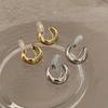 1Pairs Fake Gold Clip Earrings Non Pierced Hip Hop Earring New Hoop Earrings  Jewelry Accessories