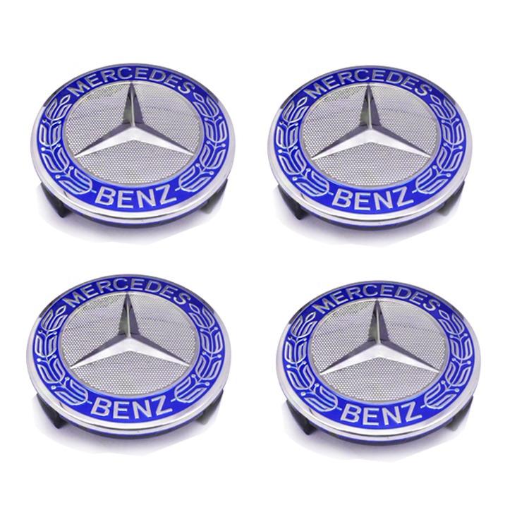 YDC4   Car Styling Wheel Center Covers Hub Caps Cover Emblem Stickers for Mercedes Benz W203 W204 W168 W176 CLA CLK CLS W124 W205 W211