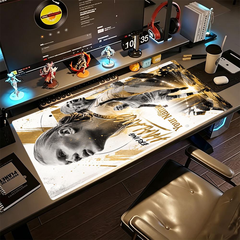 Haaland (86) Personalized Text Mouse Pad Keyboard Pad HD Print Desk Pad Non-Slip Rubber Base Office and Gaming Desk Decoration