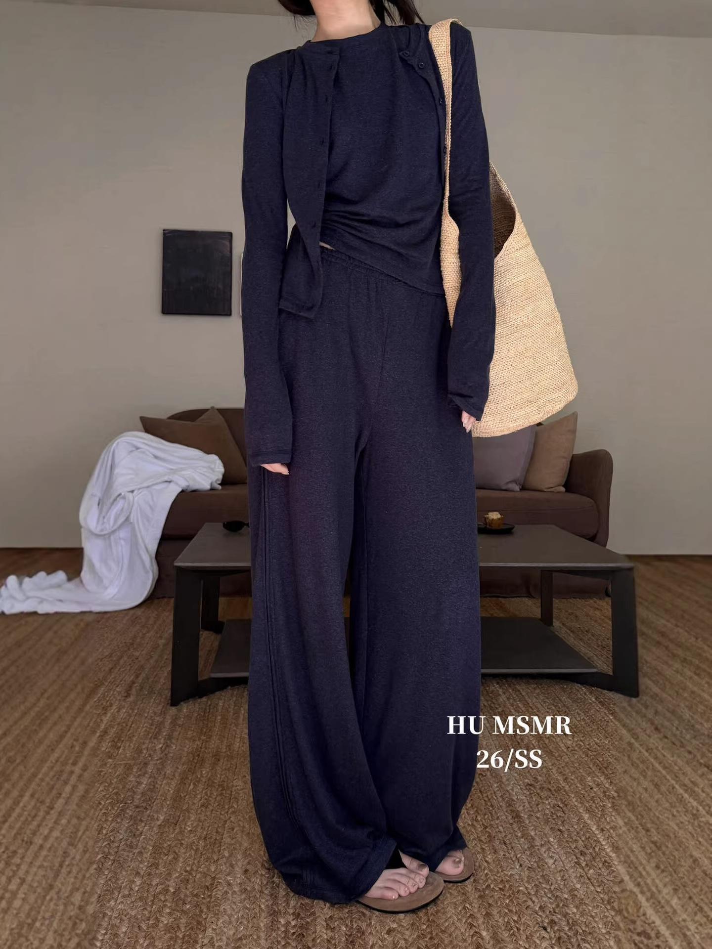 Early Spring Simple Loose Casual Pants C1532 Medium серый